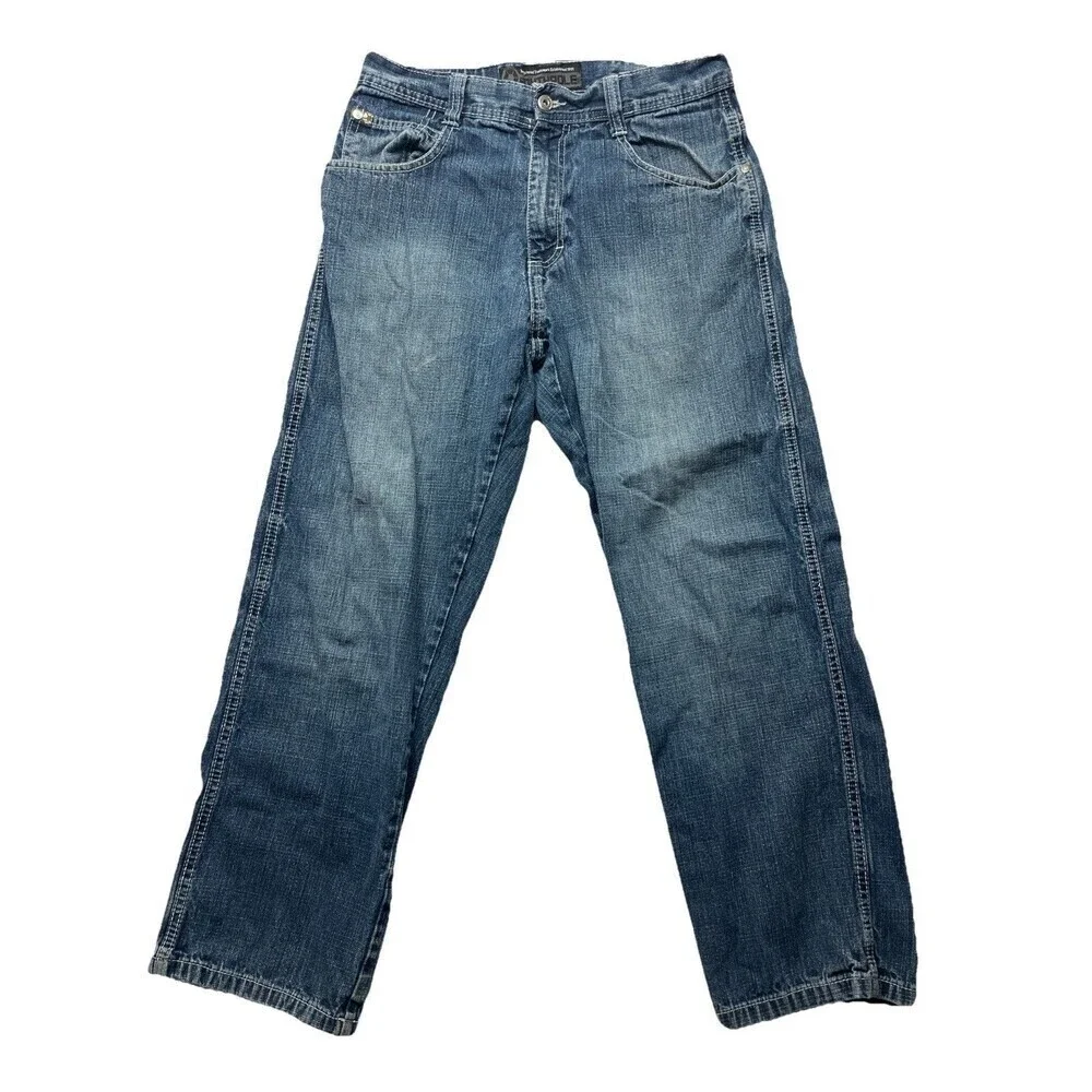 Southpole Jeans Vtg Mens Size 34x30 Faded Dark Wash Y2K Straight Leg Baggy